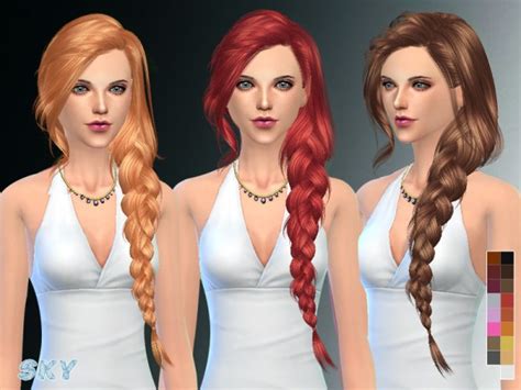 The Sims Resource Hair 257 By Skysims • Sims 4 Downloads