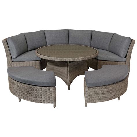 Each room will suit a different shape of table depending on the size of space available and the layout. KETTLER Palma 8 Seater Round Garden Dining Table and ...
