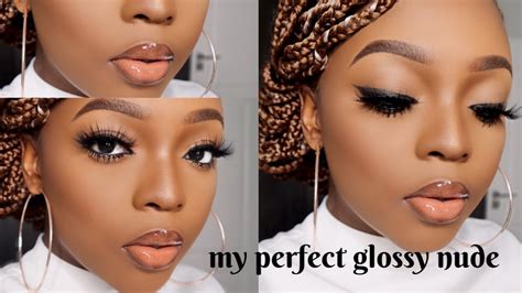 Quick Glossy Nude Lip Tutorial YouTube