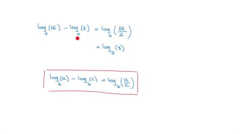 Logarithms Subtraction Rule For Logarithms Simplifying Logarithms