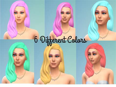 The Sims Resource Pastel Hair Recolor V1
