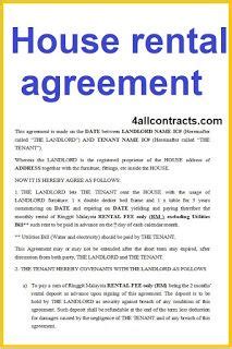 It covers tenancy agreements in malaysia; house rental contract sample in tagalog | House rental ...
