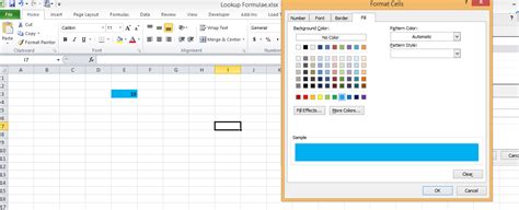 Formatting Cell Colors In Excel