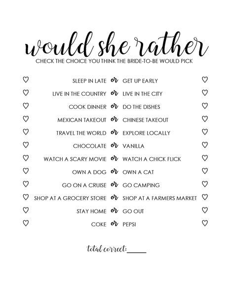 Custom Bridal Shower Game Printable Editable Wedding Shower Game