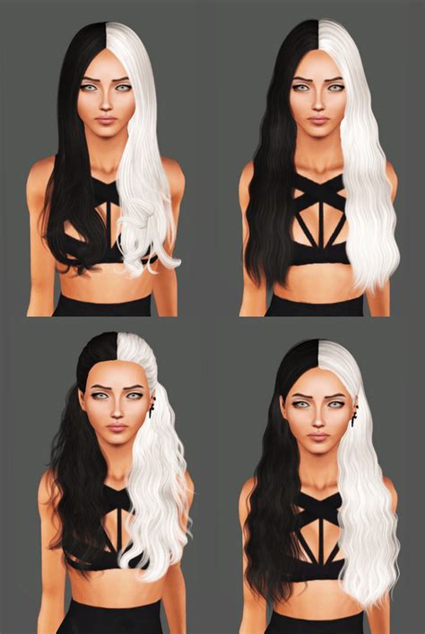Sims Two Tone Hair Cc Creative Looks You Need To Try Now Snootysims
