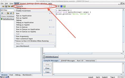 A person or thing that compiles; Compiling and Running Java Code with jGrasp