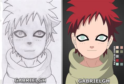 Draw And Photoshop Gaara By Gabrielgh On Deviantart
