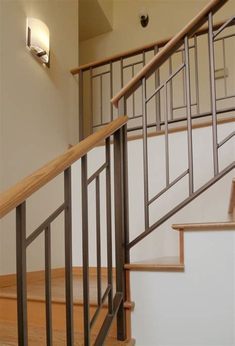 Furniture Simple And Sleek Contemporary Staircase Railings With Nice