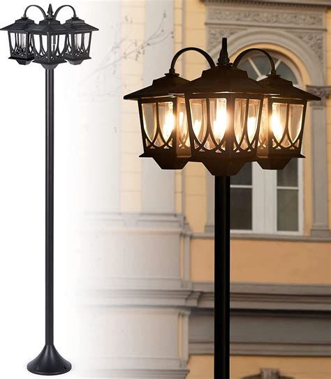 Buy Pasamic Outdoor Solar Lamp Post Lights Solar Floor Lamps Outdoor