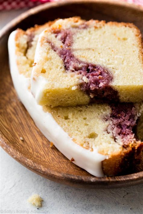 Easy Raspberry Swirl Pound Cake Sallys Baking Addiction