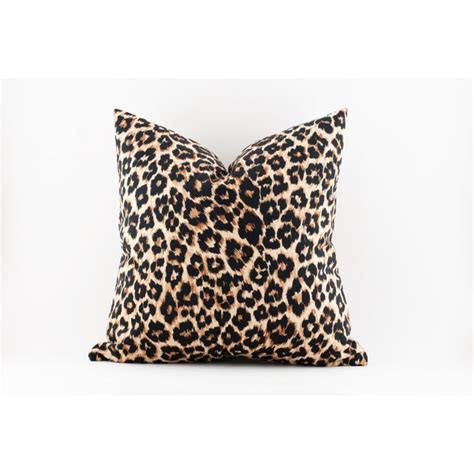 Faux Suede Leopard Animal Print Pillow Covers A Pair Chairish