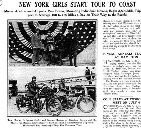 The van buren sisters were the first women to travel across the united states by motorcycle, taking on the challenge in hopes of showing the u.s. Van Buren Sisters