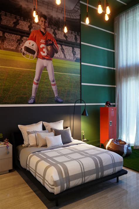 Football Decor Boys Bedroom Interior Inspiration By Miami Designers