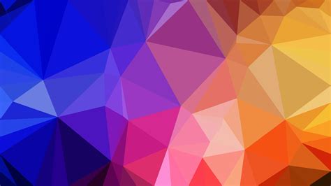 Free Abstract Colorful Polygonal Triangular Background Vector Illustration