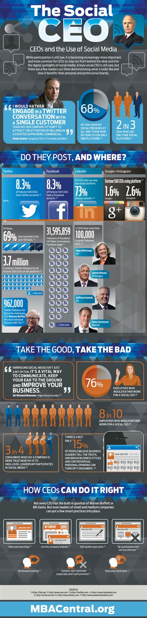 Social Ceos Infographic Confessions Of The Professions