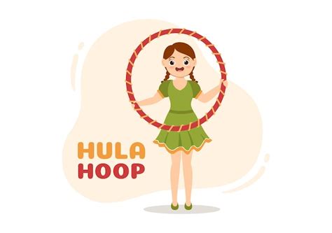 Premium Vector Hula Hoop Illustration With Kids Exercising Playing