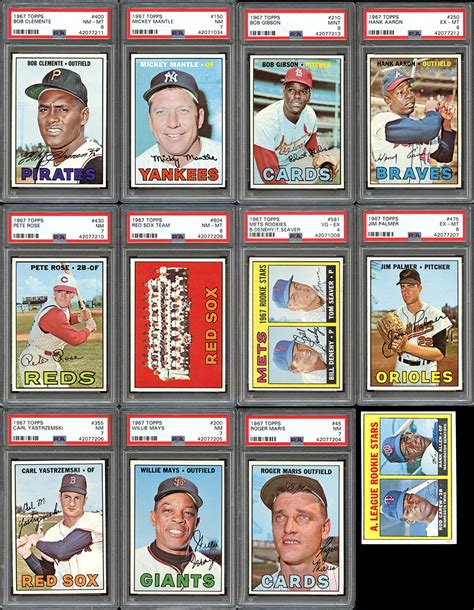 Lot Detail 1967 Topps Baseball Complete Set With Psa Graded