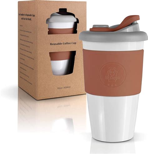 Mrcuppie Reusable Coffee Cup With Lid Lightweight Portable Travel Mug