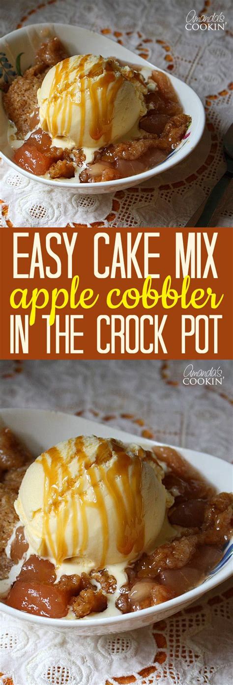 Place your trivet in your instant pot with one cup of water. Make cake mix apple cobbler in the crock pot - nobody will ...