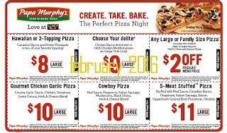 25% off your entire order of $20 or more is the largest we've featured on our site. Free Printable Coupons: Papa Murphys Coupons | Pizza ...