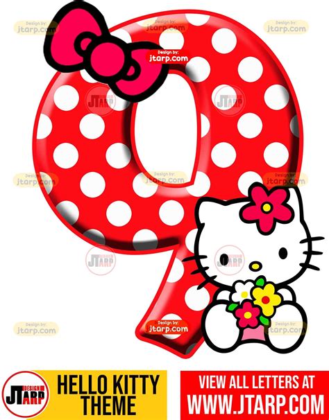Number 9 Hello Kitty Numbers 1 10 Free Download