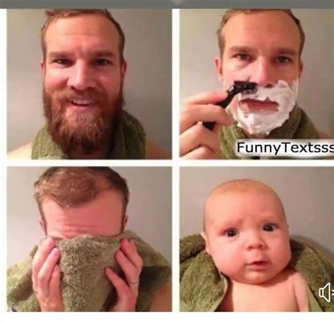 What Happens When You Shave Beard Humor Funny Memes Funny 