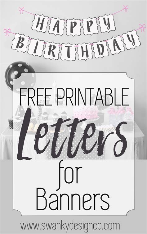 Maybe you would like to learn more about one of these? Free Printable Black and White Banner Letters | Printable ...