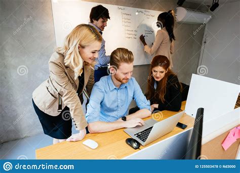 Business People Collaborating In Office Stock Photo Image Of Meeting