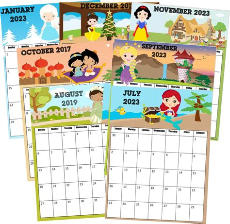 Free Printable Disney Calendar 2024
