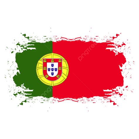 Portugal Flag In Brush Stroke Free Vector And Png Portugal Flag