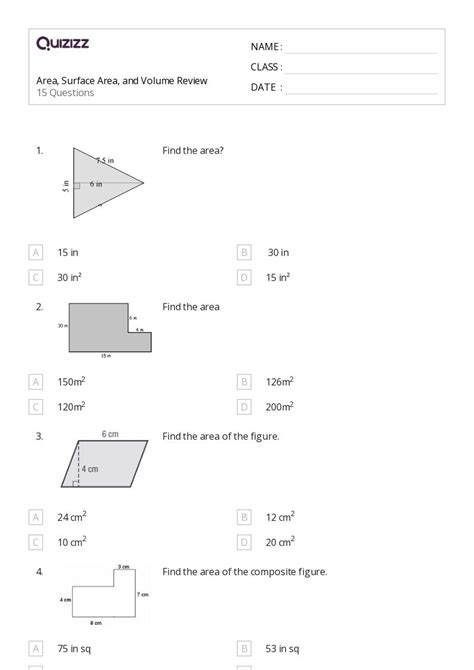 50 Area Worksheets For 6th Grade On Quizizz Free And Printable