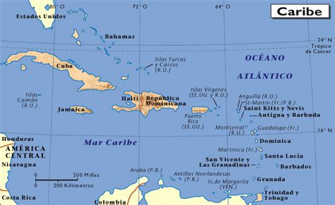 Mapa Del Caribe