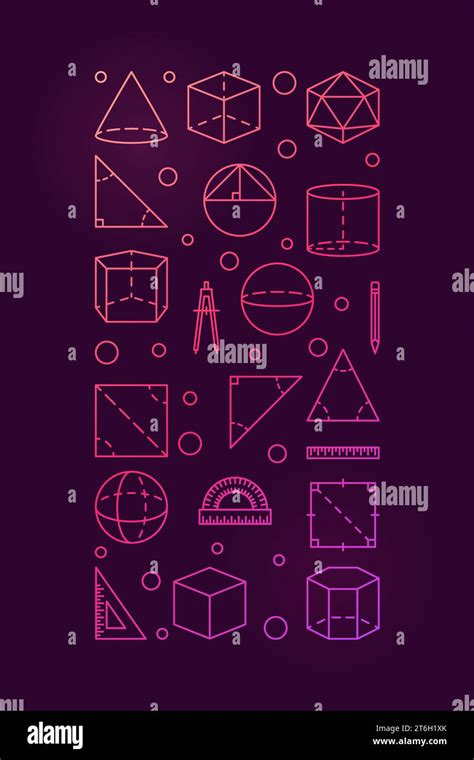 Geometry And Trigonometry Concept Vertical Colorful Banner
