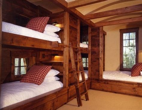 Rustic Bunkbeds Bunk Beds Built In Built In Bunks Sleeping Nook
