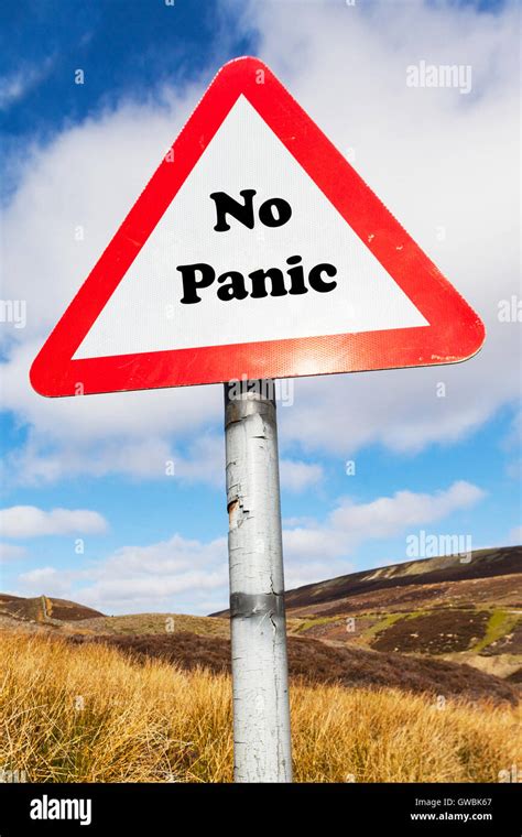 No Panic Calm Down Sign Relax Dont Worry No Problem No Worries