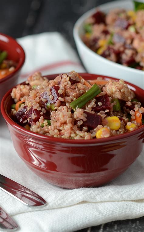 Quinoa Beet Salad Vegetarian Lunch Version Once A Month Meals