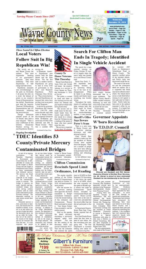 Wayne County News 11-10-10 by Chester County Independent - Issuu