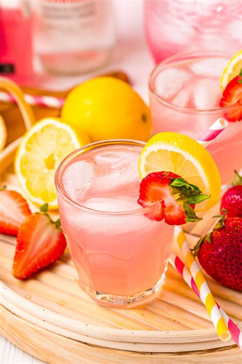 Strawberry Pink Lemonade Vodka Cocktail Sugar And Soul