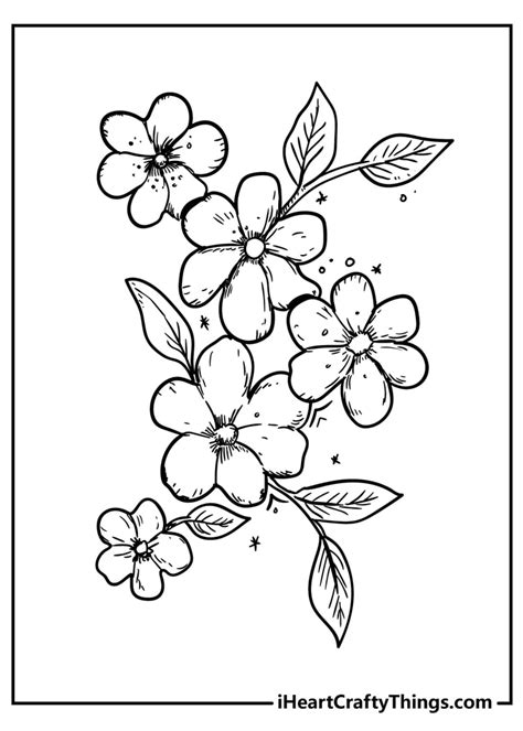 Forget Me Not Coloring Page