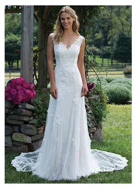 Elegant Lace Wedding Dress Vestidos De Novia 2019 Simple Mermaid Bridal