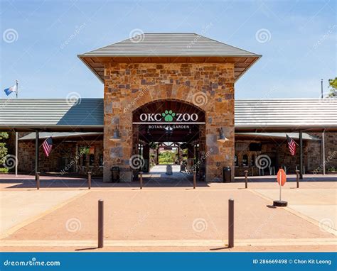 Sunny Exterior View Of The Entrance Of Okc Zoo Editorial Stock Photo