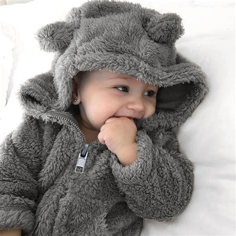 2019 Newborn Baby Clothes Toddler Baby Boys Girls Fur Hoodie Solid