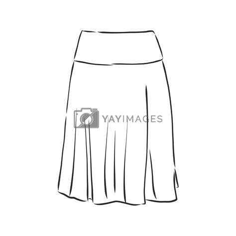 Vector Illustration Of Skirts Womens Clothes Skirt Vector Sketch