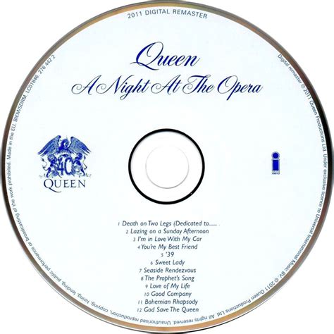 Carátula Cd1 De Queen A Night At The Opera Deluxe Edition Portada