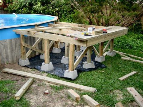 Above Ground Pool Deck Framing Free Do It Yourself Deck Building