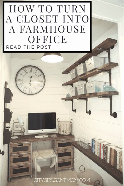 My diy home office makeover on a budget shares decorating ideas for a modern farmhouse office! Farmhouse Style Home Office Renovation