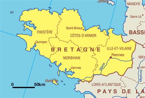 Map Of Bretagne Brittany Brittany Map Brittany France Tours France