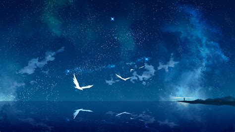 Starry Sky Anime Wallpaper