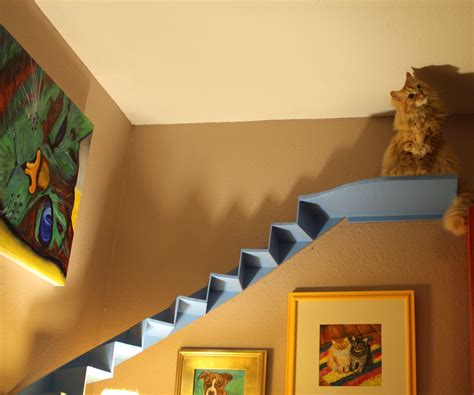 Curved Cat Stairs For Your Living Room 4 Steps With Pictures