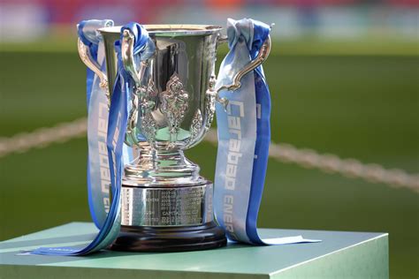 The 2020/21 carabao cup final is confirmed. The Carabao Cup trophy during the EFL Carabao Cup Final between Chelsea and Manchester City at ...